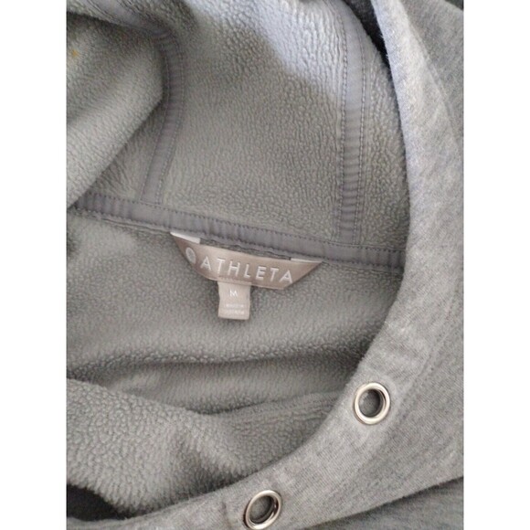 Athleta Unstoppable pullover women's hoodie sweatshirt thumb holes gray M - Picture 11 of 11